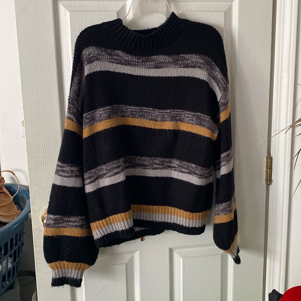 Vero Moda Striped Grandpa Oversized Sweater